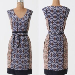 Anthropologie | Coquille Spliced Silk Ikat Dress 4